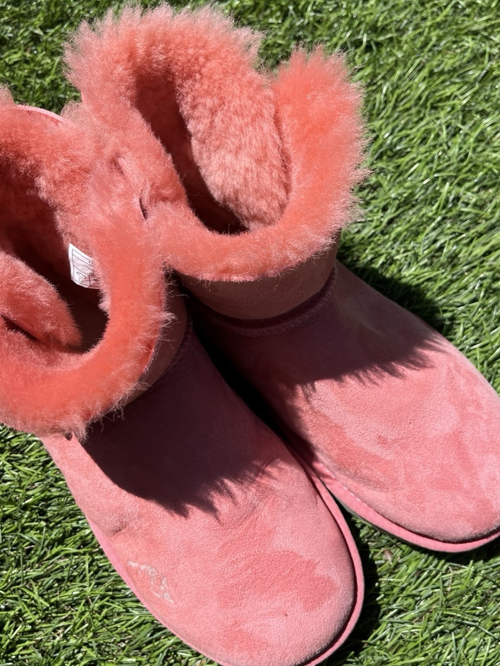 UGG Mini Bailey Button II Pink Winter Boots